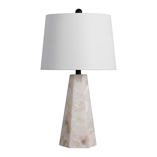 JONATHAN Y 25.5" Natural/Black Modern Table Lamp for Bedroom, White Linen Shade, Contemporary Bedside Nightstand Lamp for Living Room, LED Bulb Included (JYL6205B) thumbnail 8