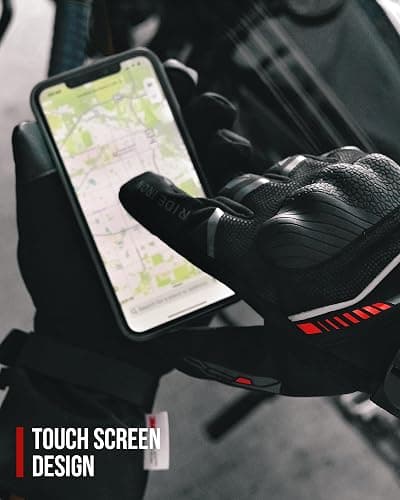 RIDEIRON Winter Motorcycle Gloves for Men & Women Waterproof Warm Cold Weather Riding Gloves with Touchscreen for ATV UTV Riding, Road Racing, Snowmobile, Motocross thumbnail 6