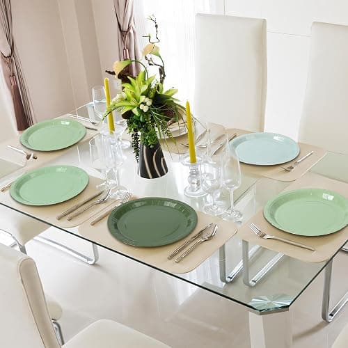 AimFun 48 Sage Green Paper Plates Gradient Green Party Plate 9 Inch Disposable Plates Round Dinner Plates for St Patrick Day Birthday Wedding Baby Bridal Shower Party Supplies thumbnail 4