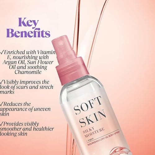 Soft Skin Jojoba and Silky Moisture Argan Dry Oil Spray - 5.28 Fl.oz, Body Oil After Shower, Pack of 2 (10.56 Fl.oz) thumbnail 3