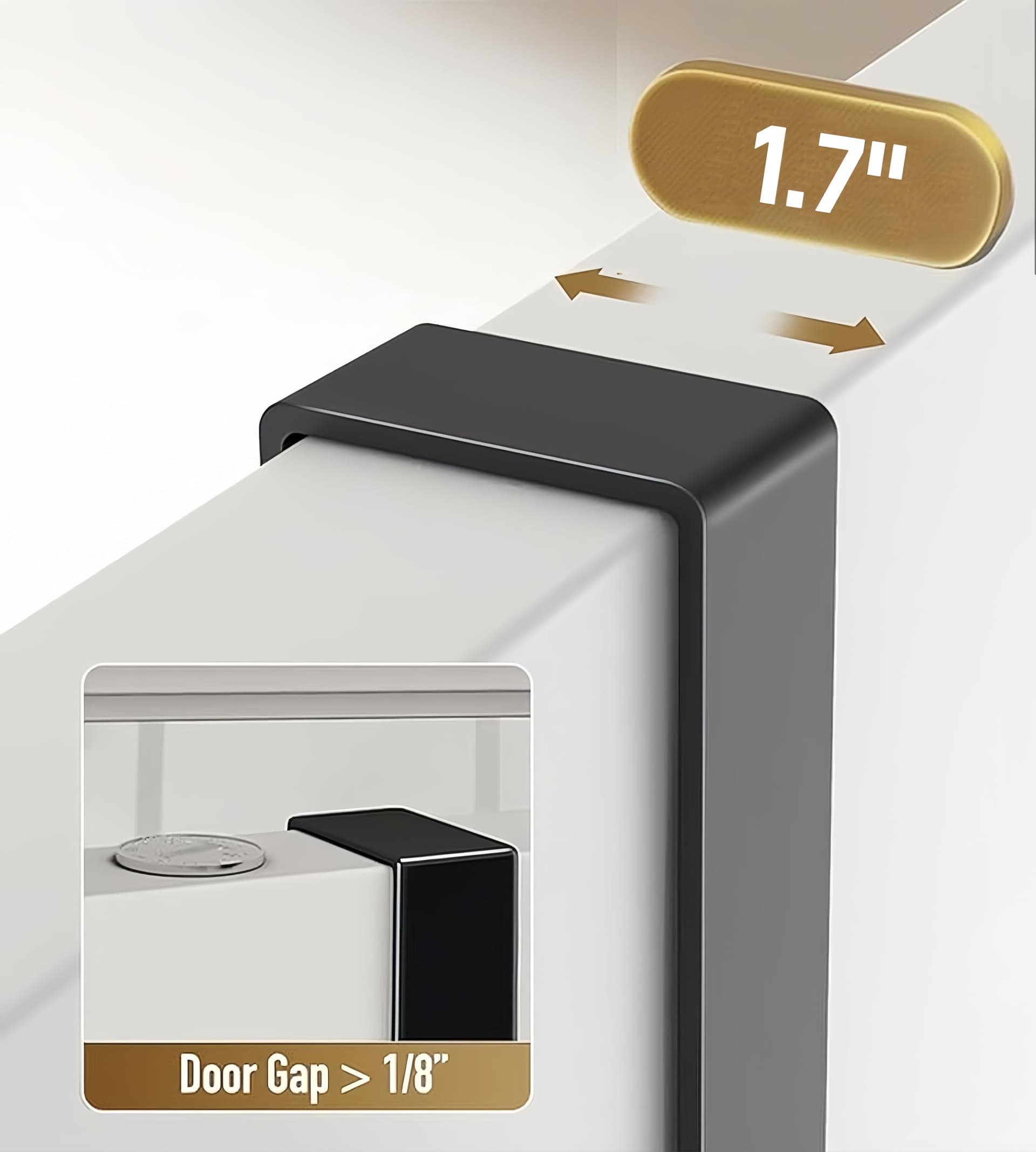 Over The Door Hook Hanger with 6 Double Coat Hooks Over The Door, Over The Door Towel Rack, Towel Rack Behind Bathroom Bedroom Closet Door for Hanging Clothes, Towels, Hats, etc. (Matte Gray) thumbnail 5