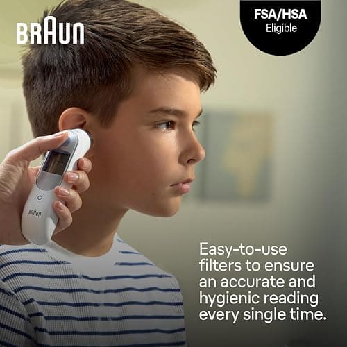 Braun ThermoScan Lens Filters for Ear Thermometer, Disposable Covers, Clear, 40 Count thumbnail 3