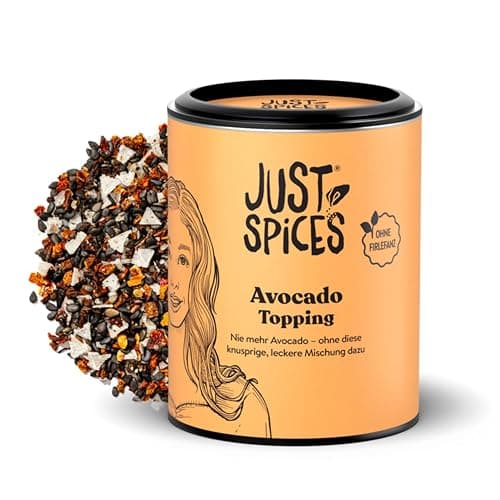 Just Spices Avocado Topping I Knuspriges Finish für jedes Avocado-Gericht mit Sesam I Gewürzdose, 60 g - Image 1