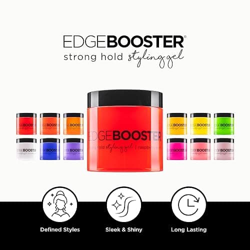 Style Factor EDGE BOOSTER® Strong Hold Styling Gel | Alcohol-Free Hair Gel with Camellia Sinensis Seed Oil for Curly, Wavy & Sleek Styles | Frizz Control, Long-Lasting and Flexible Hold (16.9oz) thumbnail 2