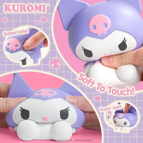 Hamee SquiSHU Buddy Hello Kitty and Friends Kuromi, Cute Birthday Gift, Official Merchandise, Toys for Kids & Adult, Model Jumbo Squishy for Collectors thumbnail 4