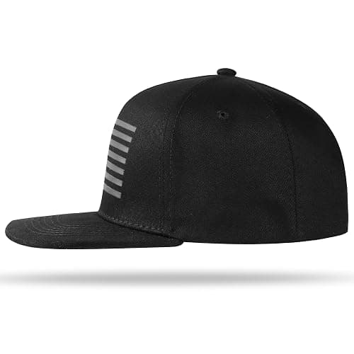 UALON Baseball Cap, Snapback Trucker Hat for Men & Women with American Flag and Adjustable, Breathable Mesh, Flat Bill Hats thumbnail 4