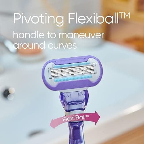 Gillette Venus Extra Smooth Swirl Women’s Razor, 1 Refill Razor Cartridges, Pivoting Reusable Handle and Shower Holder thumbnail 6