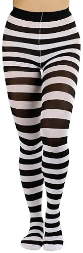 ToBeInStyle Women's Wide Horizontal Striped Opaque Tights - Image 1