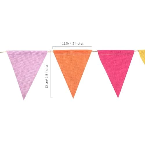 HESTYA 42 Pieces Colorful Pennant Banner Flag Multicolor Bunting String Triangle Banner Pennants for Birthdays Classroom School Carnival Garland Outdoor Events Party Hanging Decorations(Pastel) thumbnail 3