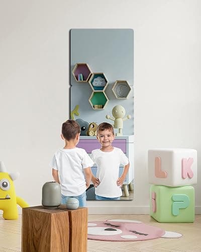 Unbreakable Plexiglass Acrylic Mirror for Kids, 1 PCS 8 x 8 inch, Shatterproof Safe Mirror for Wall, Used for Hand Makeup Mirrors, Hang Mirro, Bedroom Door Mirro, Shaving Mirrors, Workout Mirro thumbnail 2