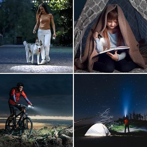 Lighting EVER LED Flashlights High Lumens, Small Flashlight, Waterproof, Adjustable Focus Flash Light for Outdoor, Emergency, Camping, AAA Batteries Included, 2 Pack thumbnail 8