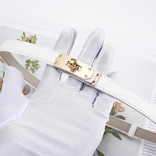 FENLDY Adjustable Thin Belts For Womens Skinny Belts For Dresses Womens Solid Color Alloy Turn Lock Belts For Jeans thumbnail 3