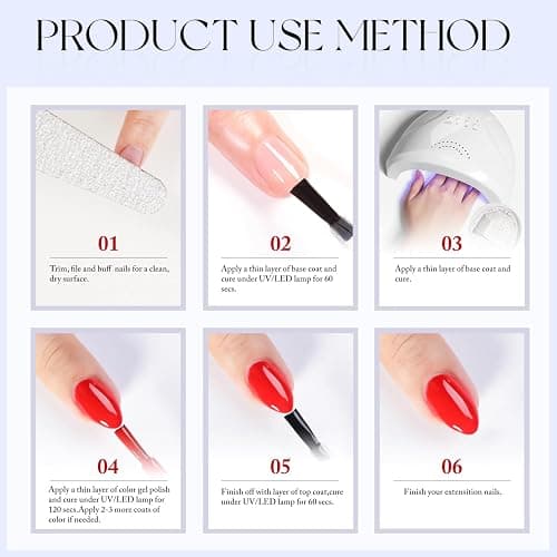 Double Rhythm 15ML Gel Polish Pure Sheer Same Color Same Bottle Soak Off Gel Polish Art Manicure Salon DIY at Home for Women (Wine Red-A1456) thumbnail 9