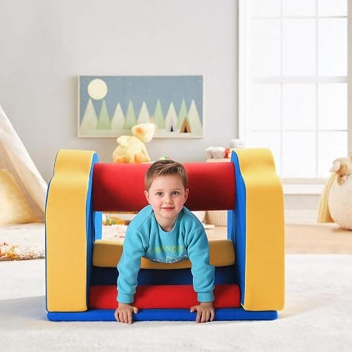 BALAPET High-Density Foam Tumble Play Rollers for Kids, Squeeze Machine Sensory & Gross Motor Play Set, Durable Indoor Foam Climber for Home, School thumbnail 2