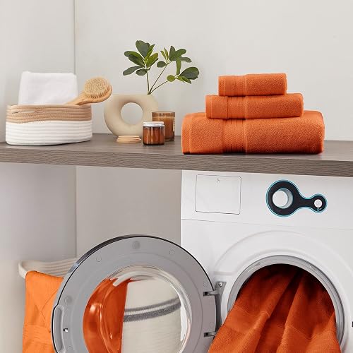 COZYART Burnt Orange Bath Towel Set for Bathroom Turkish Cotton Thick Soft Absorbent Durable 650 GSM Towel Sets of 6, 2 Large Bath Towels, 2 Hand Towels, 2 Washclothes thumbnail 6