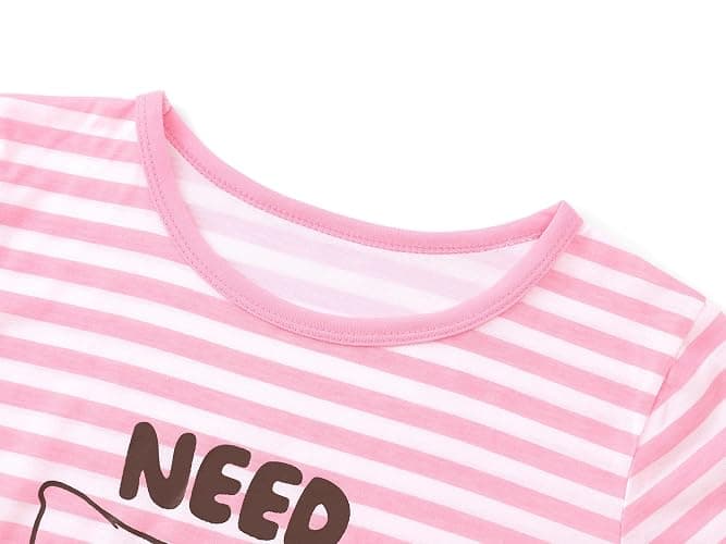 Tebbis Girls Pajamas Cotton Soft PJS Cupcake/Butterfly Stripe Summer Short Cute Jammies Size 6-18 thumbnail 2