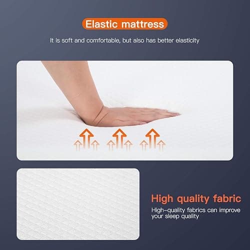 FDW | 8 Inch Full Mattress | Medium Firm | Gel Memory Foam Mattress | White | Bed in a Box, CertiPUR-US Certified | Pressure Relief, Cooling Ventilated Foam | Washable Removable Cover thumbnail 5