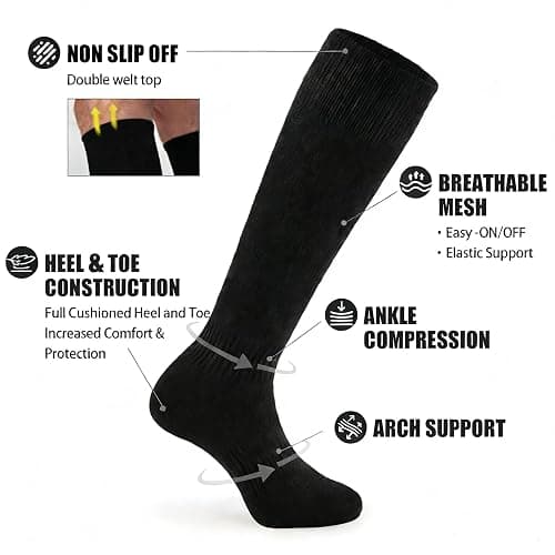 GRAPMKTG 3 Pack Softball Soccer Socks Baseball Football Socks for Youth Men and Women thumbnail 5