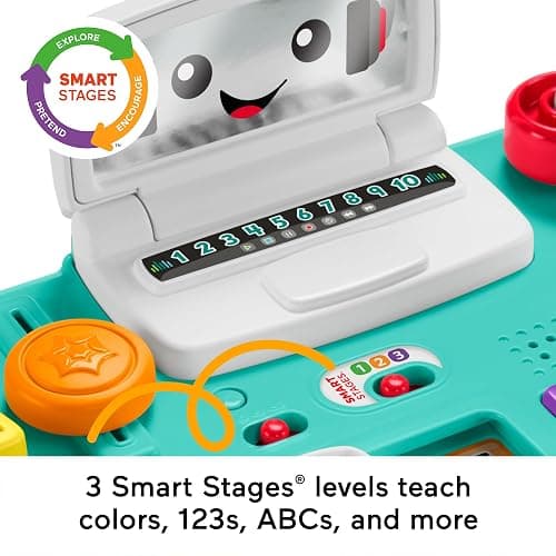Fisher-Price Baby & Toddler Toy Laugh & Learn DJ Table with Educational Musical Activities for Developmental Play Infants Ages 6+ Months thumbnail 4