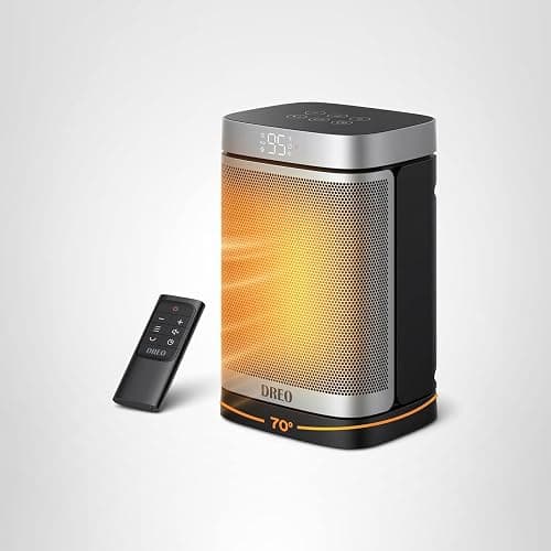 Dreo Space Heater, 1500W Portable Electric Heaters for Indoor Use, PTC Ceramic Heater for Office with Remote, Thermostat, 70°Oscillation, 12H Timer, 5 Modes, Safe Quiet Room Heater for Bedroom thumbnail 9