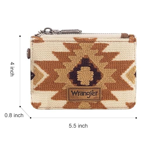 Wrangler Aztec Wallet Card Holder Small Keychain Wallets Women Slim Wristlet Wallets Card Cases & Money Organizers Ladies Female Coin Purse with ID Window thumbnail 5