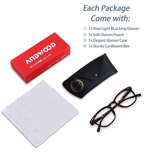 ANDWOOD Blue Light Blocking Glasses Women Men Computer Small Face Clear Bluelight Blocker Eyeglasses Frame thumbnail 5
