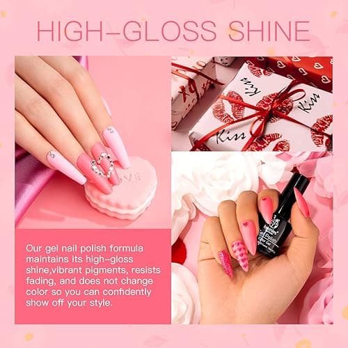 Beetles Pink Gel Nail Polish Nude Pink Rose Red Milky White Gel Polish Set Sweetheart Candies Collection Soak Off UV LED Gifts for Mom thumbnail 7