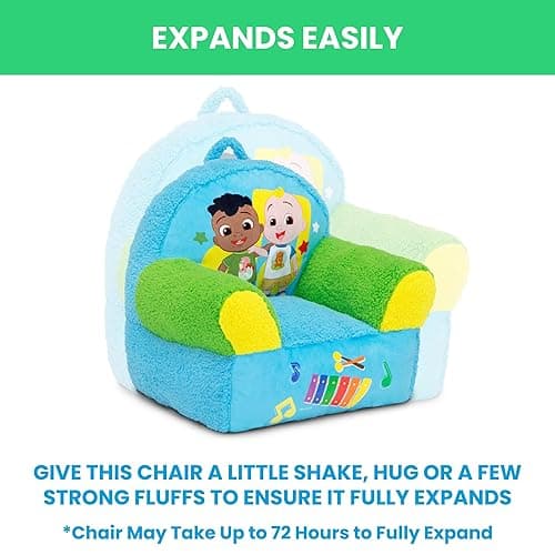 Delta Children - CoComelon Cozee Buddy Kids Chair, Blue thumbnail 7