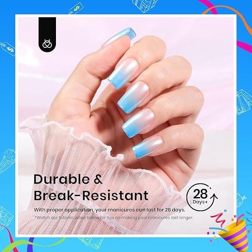 Beetles Short Square Gel Nail Tips 12 Sizes 288 PCS Half Matte Full Cover False Nails Clear Acrylic Nails Glue on Nails for Girls Women DIY Nail Extension thumbnail 7