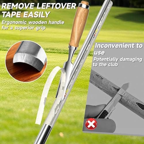 Golf Grip Kit for Regripping Clubs, Golf Regripping Kit, Portable Golf Club Regripping Kit, Golf Grip Replacement Kit with Table Vise, Rubber Clamp, Gloves, Tape Strips, Hook Knife, Tape Remover thumbnail 6