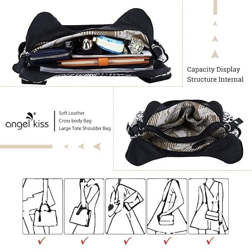 Angelkiss Hobo Purses and handbags for Women Satchel Handbag Women Purses Large Daily Shoulder Bags thumbnail 4