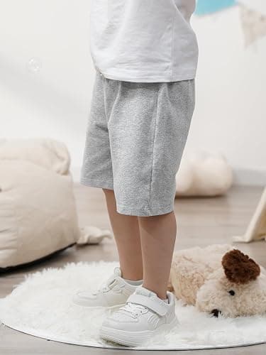 Resinta 4 Pack Toddler Boy Cotton Shorts Boys Casual Shorts Pull-on Shorts Soft Baby Boy Shorts for Summer thumbnail 3
