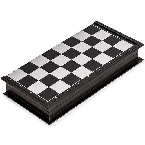 Yellow Mountain Imports Magnetic Portable Medium Chess Board Game Set (24.8 centímeters) - Travel Chess Set with Folding Board and Felt-Bottom Chessmen thumbnail 7