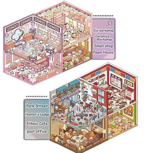 20 Sets 3D Sticker Scene Book for Adults & Kids - DIY DIY Horror Adventure House, Fantasy Art Therapy Stickers Collection | Stress Relief, Home Decoration (Sticker Therapy Activity Book thumbnail 4