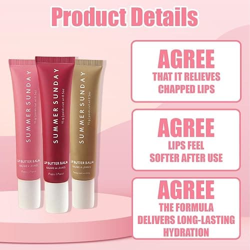 3pcs Summer Fridays Lip Balm, Lip Butter Balm for Hydration, Smooth Non-Stick Glossy Finish, Summer Essentials Set thumbnail 3