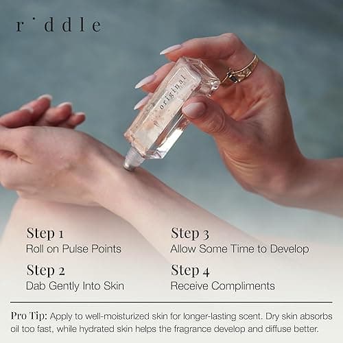 Riddle Original Roll On Pheromone Perfume Made in USA - Premium Rollerball Subtle Fragrance for Women - Long-Lasting Cruelty-Free Alcohol-Free Gentle on Skin - Ideal for Daily Use and Travel thumbnail 6