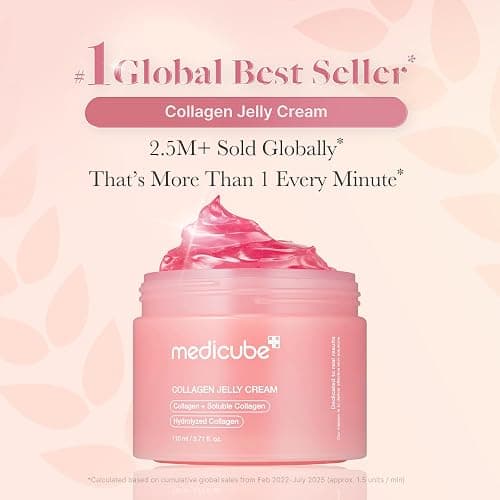 medicube Collagen Jelly Cream- Niacinamide & Freeze-Dried Hydrolyzed Collagen-Boosts skin barrier hydration & gives 24h Glow & Firmer looking skin | No artificial color, Korean skincare (3.71 fl.oz.) thumbnail 2