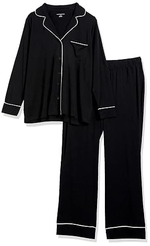 Amazon Essentials Women's Cotton Modal Long-Sleeve Shirt and Full-Length Bottom Pajama Set thumbnail 8
