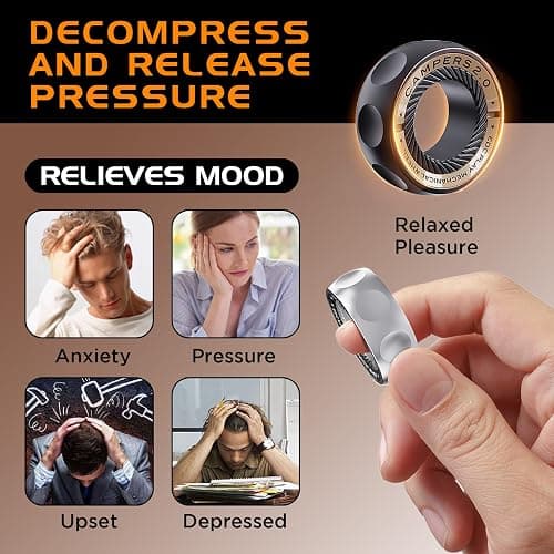 Fidget Spinner for Stress Relief – DIY Magnetic Fidget Ring with Engaging Sounds, EDC Stainless Steel Toys for Adults & Teens, Perfect for Work, Study, Waiting, Gift and Stocking Stuffer thumbnail 4