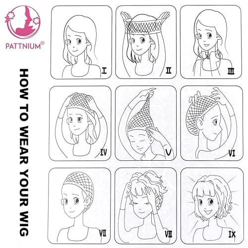 PATTNIUM 14 Inches Rainbow Wig Short Wavy Wig Pastel Rainbow Wig with Bangs Multi Color Wig for Women Girls Heat Resistant Synthetic Cosplay Costume Wig (Rainbow) - Multi-color thumbnail 8