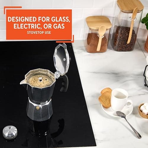 Aluminum Stovetop 6-cup Espresso Maker (B120-43V), Silver thumbnail 7
