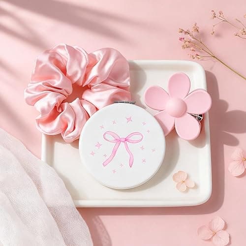 LANGASQUE Birthday Gifts for Women Teen Girls, Happy Birthday Gift Baskets for Women, Coquette Pink Bow Glass Cup Gift Box Set, Chrismas Gifts for Daughter Sister Wife Girlfriend Mom thumbnail 4