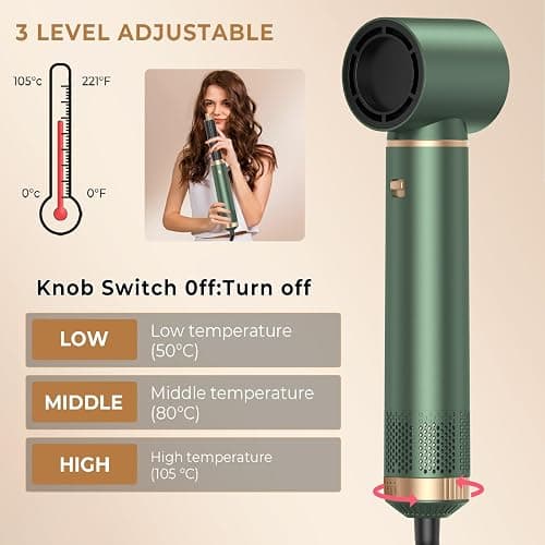 Air Brush 5 en 1 Hair Styler Airbrush 5 en 1 avec Seche Cheveux, Brosse Soufflante, Fer a Boucler, Thermal Brush, Brosse Lissante Seche Cheveux 5 en 1 pour Sécher, Boucler, Lisser thumbnail 5