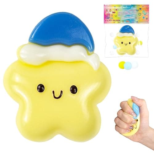 Taba Squishy Star, Silicone Squeeze Toy for Stress Relief, Cute Kawaii Squeeze Toys for Adults & Kid, Stress Relief Toys, Birthday Party, Anniversary, Holiday Stress-Relieving Gift - Image 1