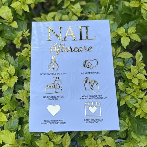 Nails Aftercare 3D Acrylic Sign Advice for Nail Room Decor Manicure Business Supplies Essential Nail Tech Must Haves(7.5 * 10.5) thumbnail 2