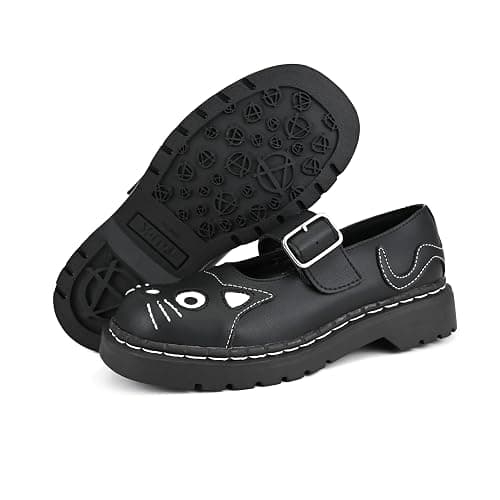 T.U.K. Anarchic Mary Jane Kitty- Premium Leather - Kitty Detailing with Buckle Strap - Women's Kitty Shoes thumbnail 5
