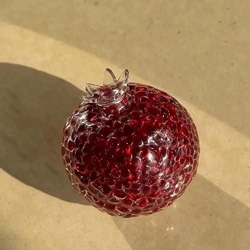 Handcrafted Pomegranate Shaped Stress Relief Ball,Dopamine Boosting Relaxation Toy thumbnail 6