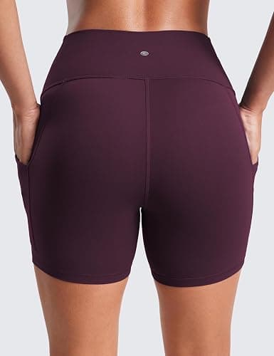 CRZ YOGA Butterluxe Biker Shorts Pockets 5" - High Waisted Volleyball Workout Athletic Yoga Womens thumbnail 4