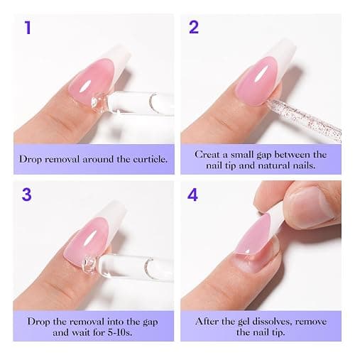 Gellen Nail Glue Remover for Press on Nails, 40ML UV Glue Remover, Non-Acetone Gentle Off for False Tips, Odorless Easy Debonder, Not for Gel Polish thumbnail 7