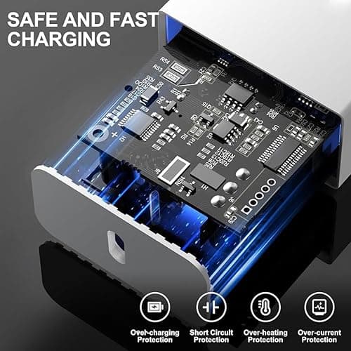 Chargeur USB C, 2 Pack 25W Prise USB C Rapide Secteur Mural Alimentation Adaptateur pour iPhone 17 16 15 14 13 12 11 Pro Max XR XS Tablette Ordinateur Portable thumbnail 5